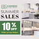Summer Sale: 10% OFF Slim White & Gray Shaker Cabinets!