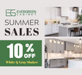 Summer Sale: 10% OFF Slim White & Gray Shaker Cabinets!